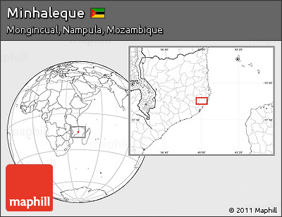 Blank Location Map of Minhaleque