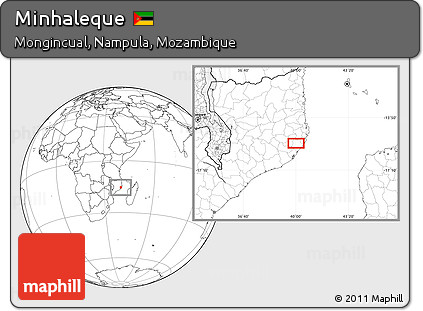 Blank Location Map of Minhaleque