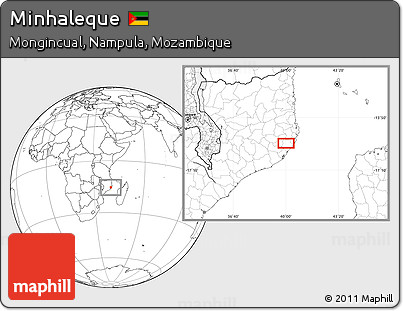 Blank Location Map of Minhaleque