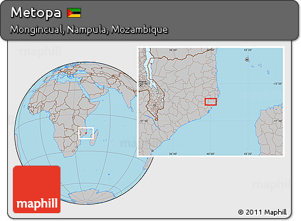 Gray Location Map of Metopa