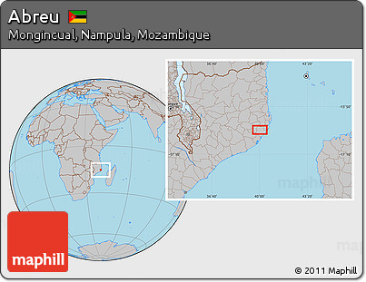 Gray Location Map of Abreu