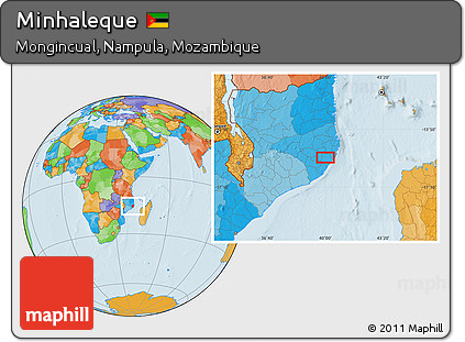 Political Location Map of Minhaleque