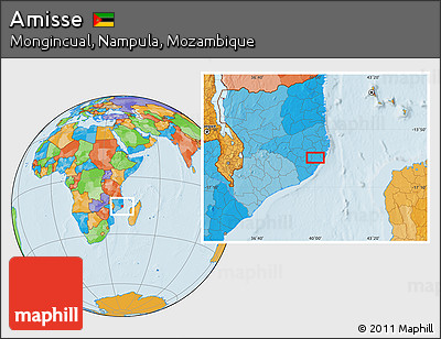 Political Location Map of Amisse