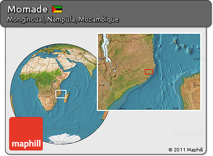Satellite Location Map of Momade