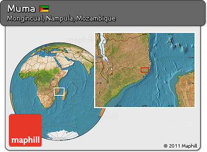 Satellite Location Map of Muma