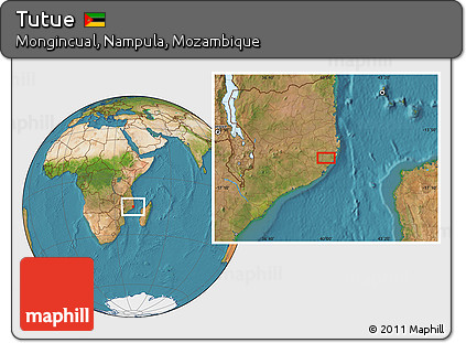 Satellite Location Map of Tutue
