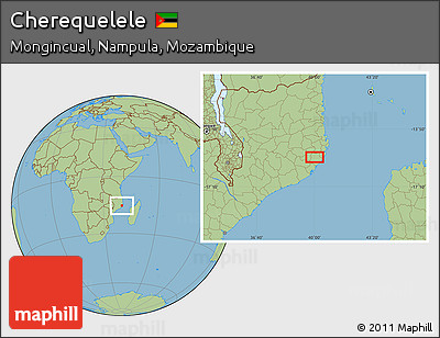 Savanna Style Location Map of Cherequelele