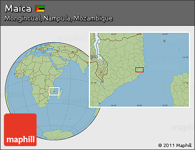 Savanna Style Location Map of Maica