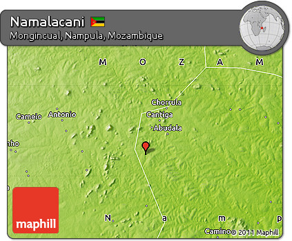 Physical Map of Namalacani
