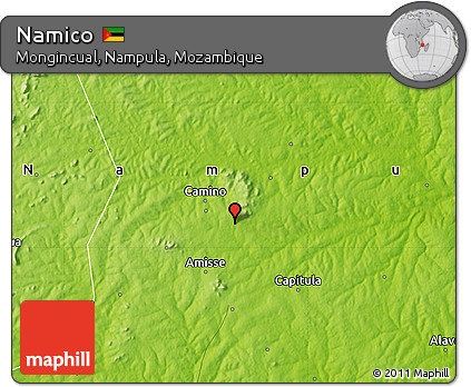 Physical Map of Namico