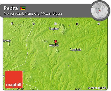 Physical Map of Pedra