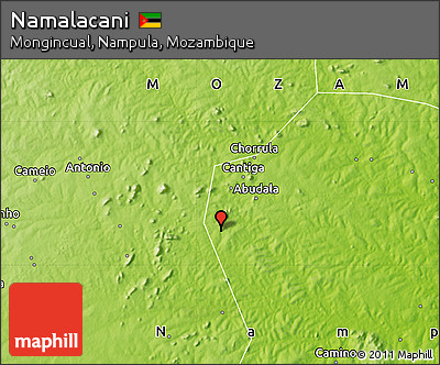 Physical Map of Namalacani