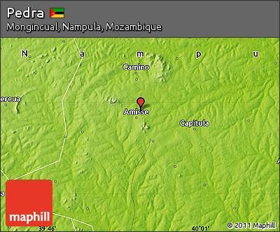 Physical Map of Pedra