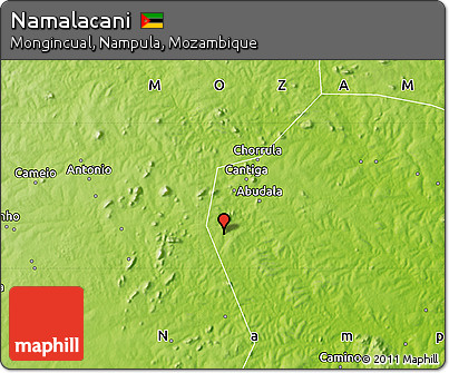 Physical Map of Namalacani