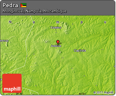 Physical Map of Pedra