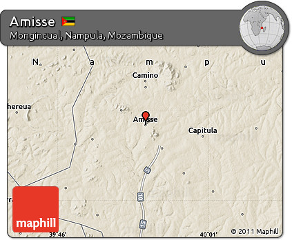 Shaded Relief Map of Amisse
