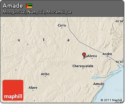 Shaded Relief Map of Amade