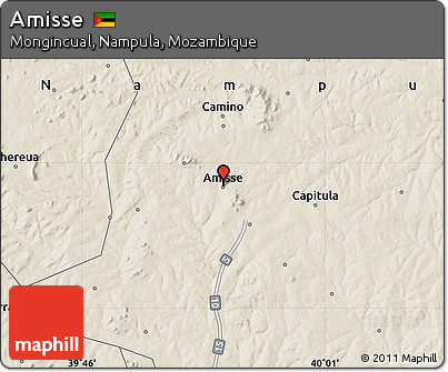 Shaded Relief Map of Amisse