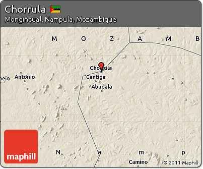 Shaded Relief Map of Chorrula