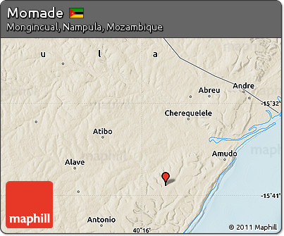 Shaded Relief Map of Momade