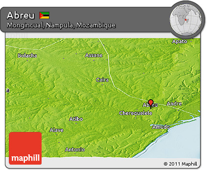 Physical Panoramic Map of Abreu