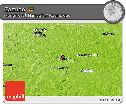 Physical Panoramic Map of Camino