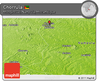 Physical Panoramic Map of Chorrula