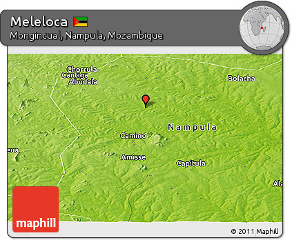 Physical Panoramic Map of Meleloca