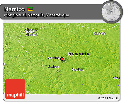 Physical Panoramic Map of Namico