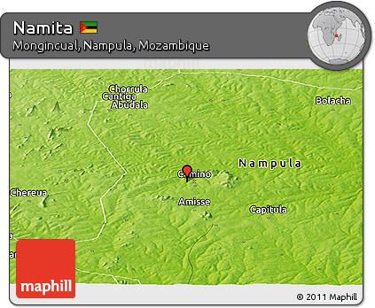 Physical Panoramic Map of Namita
