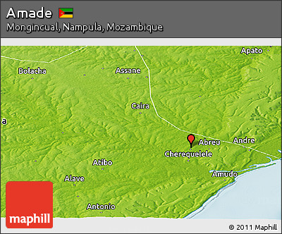 Physical Panoramic Map of Amade
