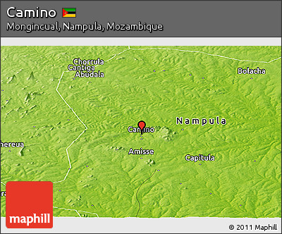 Physical Panoramic Map of Camino