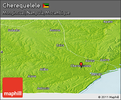 Physical Panoramic Map of Cherequelele