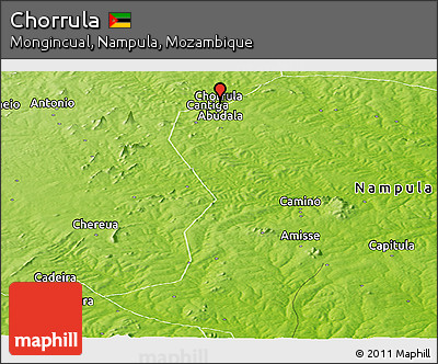 Physical Panoramic Map of Chorrula