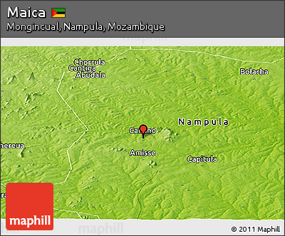 Physical Panoramic Map of Maica