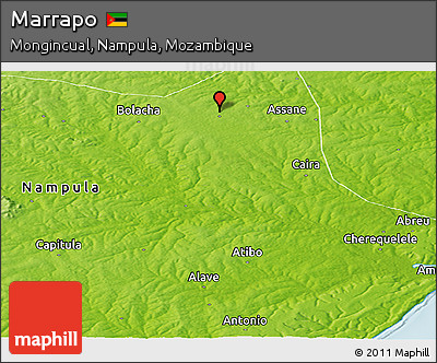 Physical Panoramic Map of Marrapo