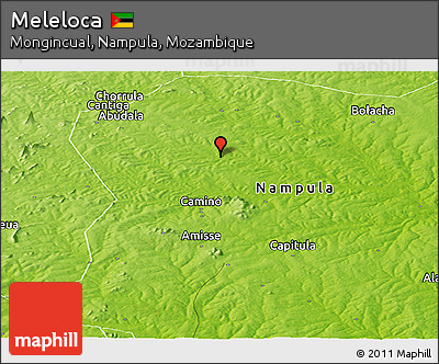 Physical Panoramic Map of Meleloca