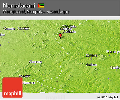 Physical Panoramic Map of Namalacani