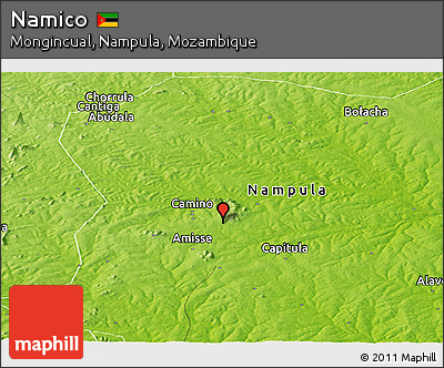 Physical Panoramic Map of Namico