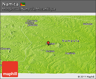 Physical Panoramic Map of Namita