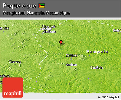 Physical Panoramic Map of Paqueleque