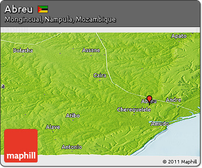 Physical Panoramic Map of Abreu