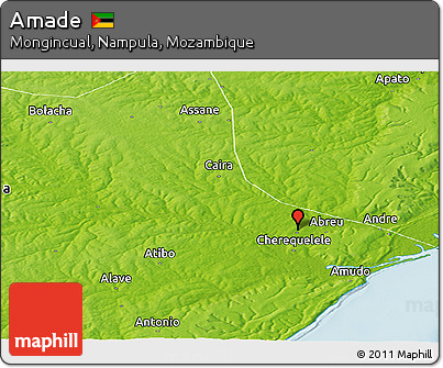 Physical Panoramic Map of Amade