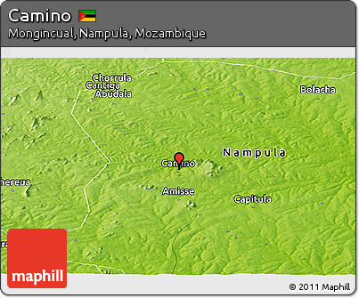 Physical Panoramic Map of Camino
