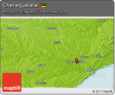 Physical Panoramic Map of Cherequelele
