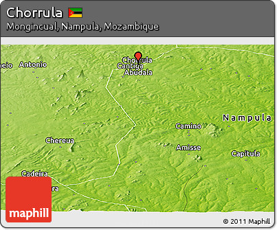 Physical Panoramic Map of Chorrula