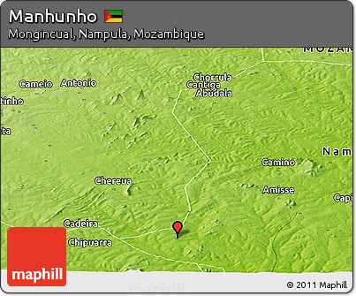 Physical Panoramic Map of Manhunho