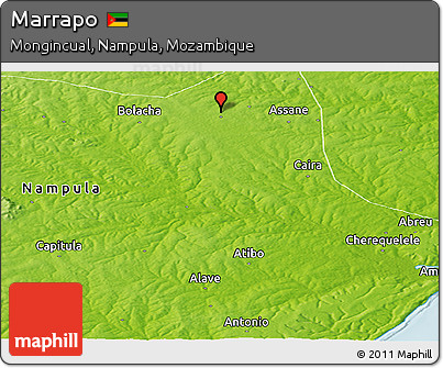 Physical Panoramic Map of Marrapo
