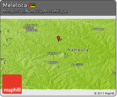 Physical Panoramic Map of Meleloca