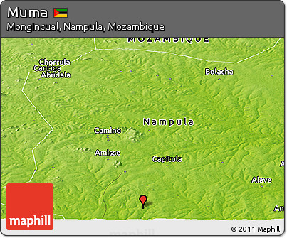 Physical Panoramic Map of Muma